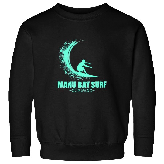 Surf Life Manu Bay Surf Company WAVE New Zealand Coast Surfing Sweatshirts