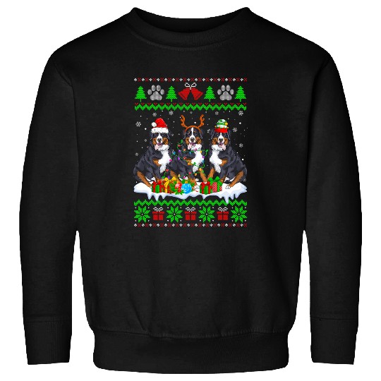 Christmas Bernese Mountain Dog Puppy Lover Ugly xmass Sweater Sweatshirts
