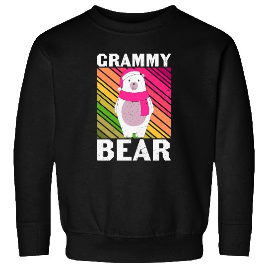 Funny Bear Womens Grammy Bear Cute Grandmother Grandma Snowman Graphic Family Cute Bears Sweatshirts