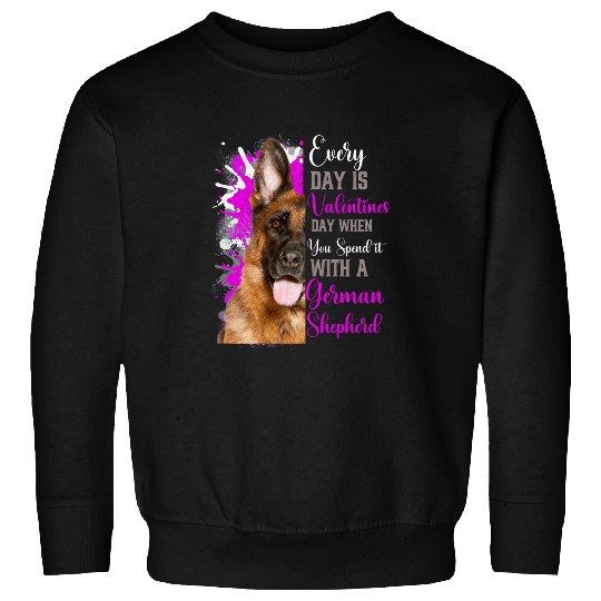 GSD Funny Valentines Day German Shepherd Mom Mother Owner German Shepherd Dog Dog Sweatshirts