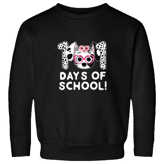 Dalmatian 101 Days Smarter Dalmatian School Teachers Students Kids 3 Dalmatians Dog Sweatshirts