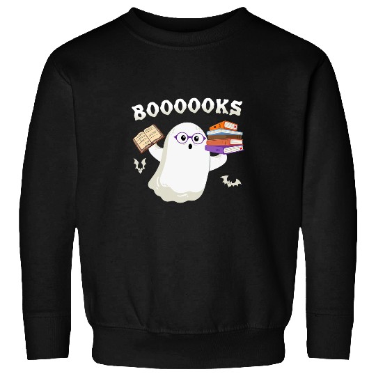 Reading Book Halloween ghosts Reading Books Teacher Librarian Halloween 2 Reader Sweatshirts