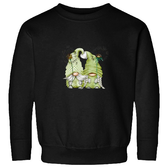 Dandelion Flower Pattern For Women With Funny Garden Gnomes Sweatshirts