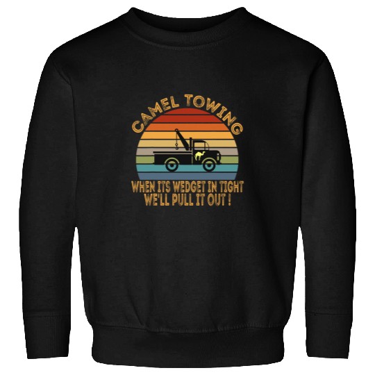 Camel Towing Funny Retro Trucker Sweatshirts
