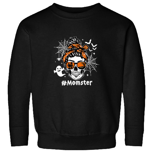 Skeletons Skulls Scary Mom Monster Skull Skeletons Halloween Costume Mommy 8 Skull Sweatshirts