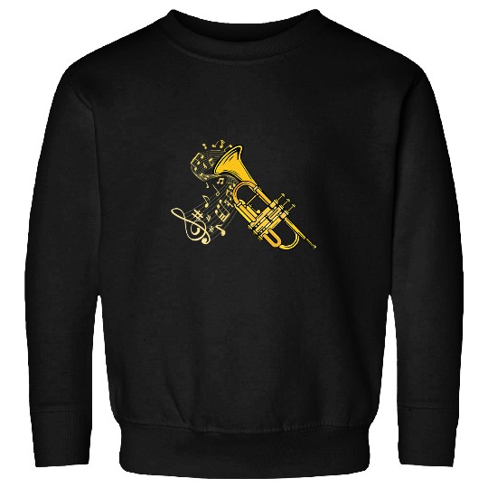 Trumpet Lover Player Jazz Music Lover Men Big Band Trumpet Sweatshirts