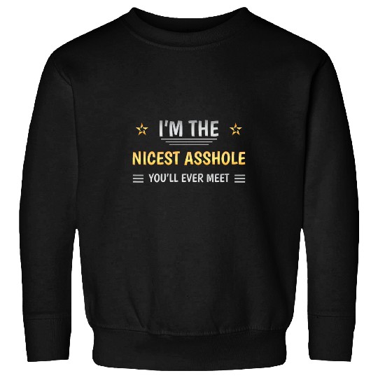 Im The Nicest Asshole Youll Ever Meet Funny Adult Language Sweatshirts