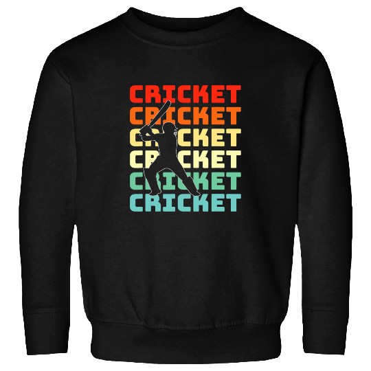 Cricket Fan Player Retro Cricket Lover Sweatshirts