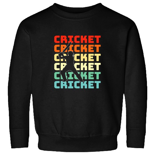 Cricket Fan Player Retro Cricket Lover Sweatshirts