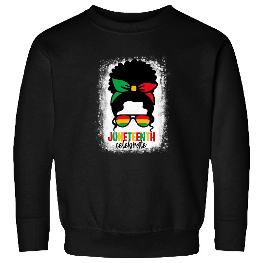 Black History African Woman Afro Celebrate Juneteenth Flag 1 Sweatshirts