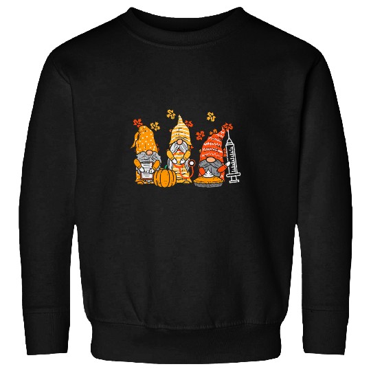 Thanksgiving nurses Gnomes Fall Scrub Top Autumn RN Women Sweatshirts
