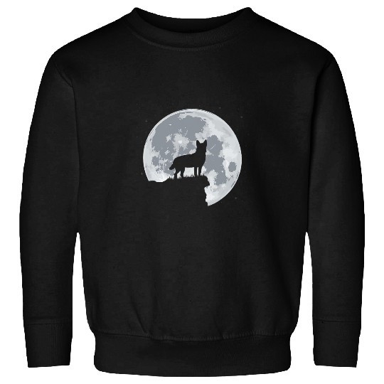 uniques Cool Australian Cattle Dog Red Blue Heeler Moon Gift Sweatshirts