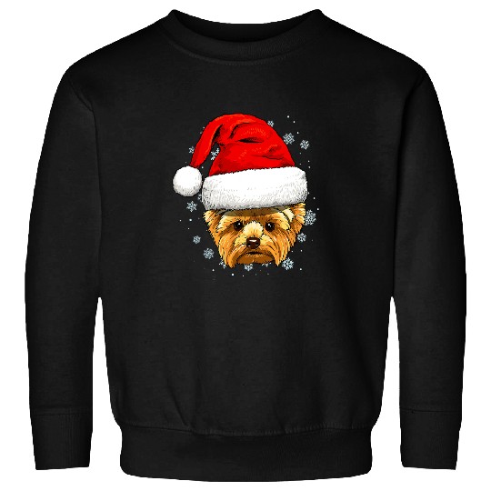 Yorkshire Terrier Dog Christmas Santa Clause Navidad Xmas351 Yorkie Sweatshirts