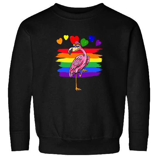 LGBT Pride Flamingo Bird Tropical LGBT Flamingo Gay Pride Rainbow LGBTQ 304 Tropical Sweatshirts