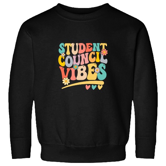 Groovy Student Council Vibes Retro School Student Council 1 Sweatshirts