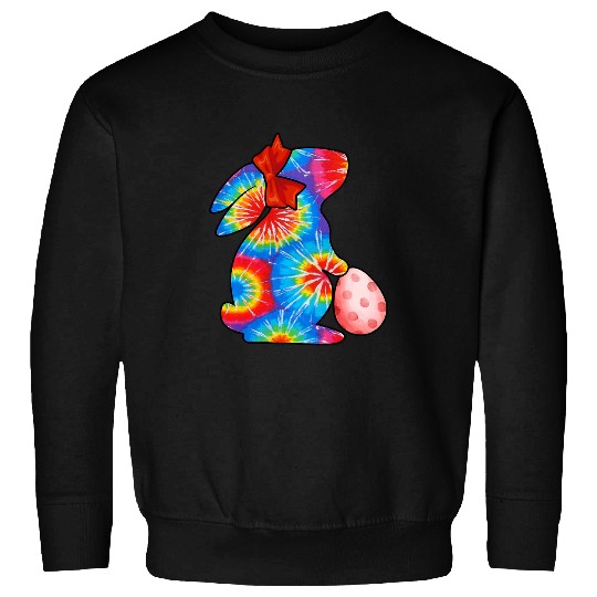 Rabbits Easter Day Party Bunny Rabbit Palm Sunday Tie Dye Style Sweatshirts