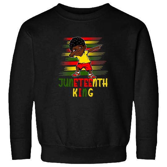 Black History African American Flag Juneteenth Black Boy Kid Sweatshirts
