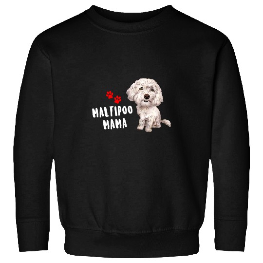 Poodles Maltipoo Mama Design Perfect For Maltese Poodle Dog Mom Poodle dog Sweatshirts