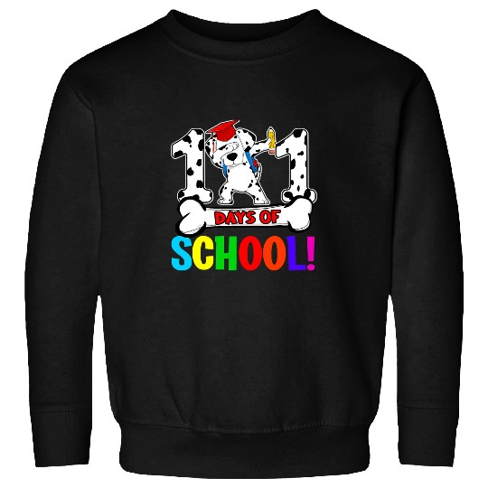 Dalmatian 100 Days Of School Dalmatian 101 Days Smarter Teacher Dalmatians Dog Sweatshirts