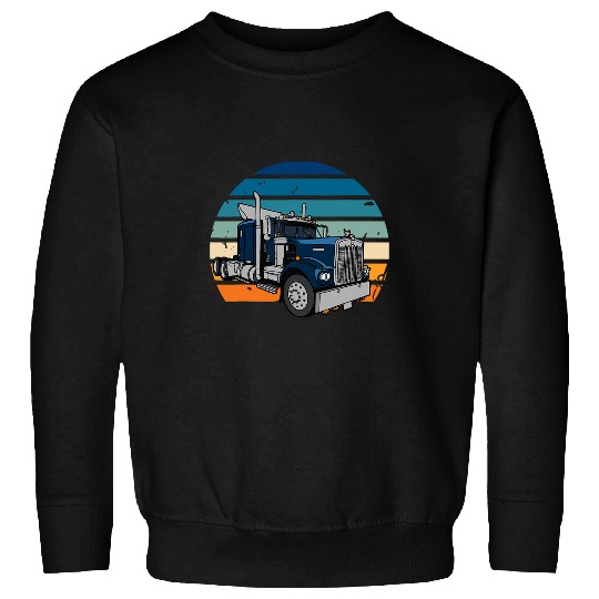 Retro vintages Trucker Semi Truck Driver Lover Trucker Gifts Sweatshirts