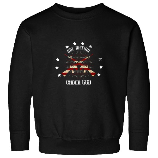 Christian One Nation Under God Gift guns Lover for Men Christ Sweatshirts