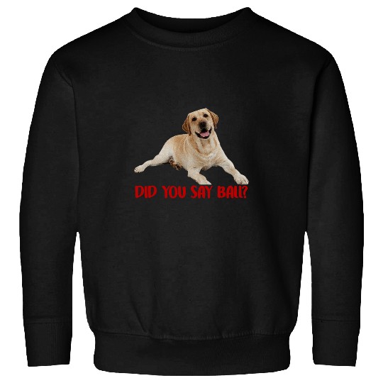Labrador Lab Dog Yellow Lab Did You Say Ball Labrador Lover Dog Pet Owner Sweatshirts
