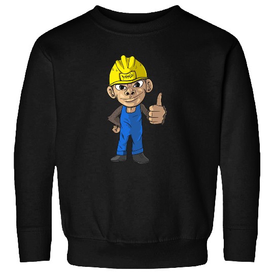Construction Manager Builder Monkey Construction Worker Sweatshirts