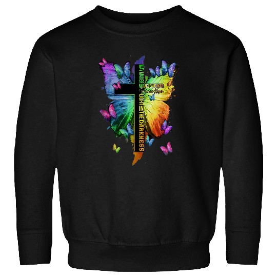 Christian Jesus Christ Christian Jesus Way Maker Miracle Worker Promise Keeper Light Jesus Lover 45 Bible Verse Christ Sweatshirts