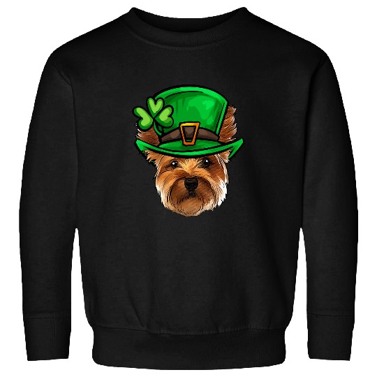 Yorkshire Terrier Funny St Patricks Day Yorkshire Terrier Dog Yorkie Irish 3 Yorkie Sweatshirts