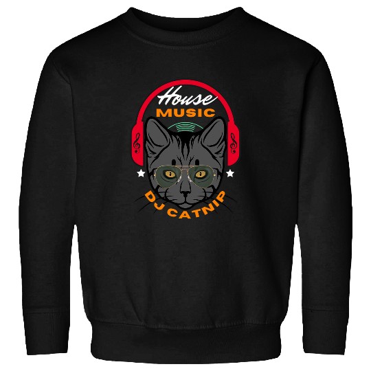 DJ Catnip 2Funny Audio Wave House Music Sweatshirts