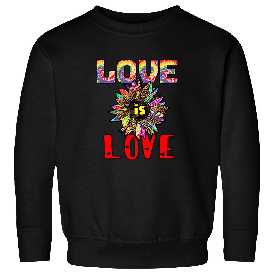 LGBT Pride Love Is Love LGBT Valentines Pride Rainbow Sunflower Sweatshirts
