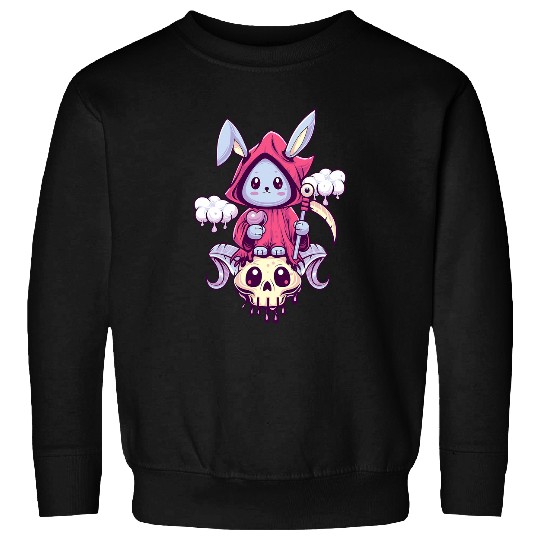 Skeletons Skulls Kawaii Pastel Goth Cute Creepy Rabbit Skull Menhera Occult 23 Skull Sweatshirts