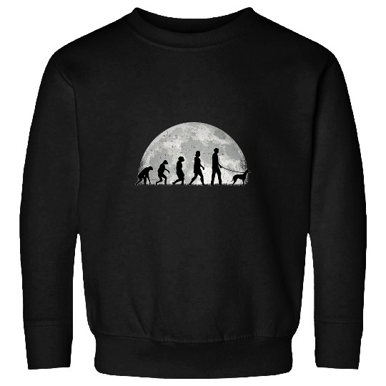 Whippet Evolution Moon Greyhound Sighthound Sweatshirts