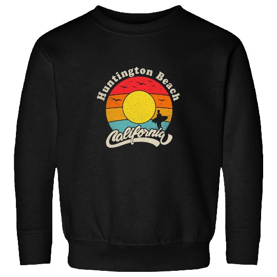 Swimming Pool Huntington Beach californias CA Swimming vintages Retro Sunset Sweatshirts
