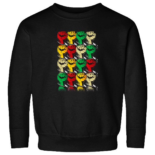 Black history month Black Power Fists for Black Equality Sweatshirts