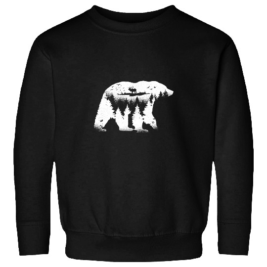 Funny Bear Forest Landscape Forest Animal Wilderness Cute Bears Sweatshirts