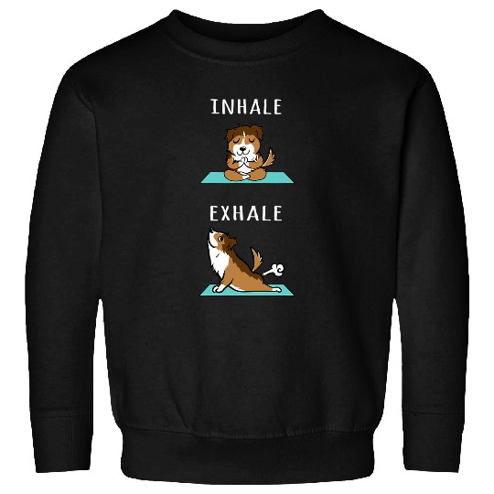 Namaste Yoga Shetland Sheepdog Dog Meditation Sweatshirts