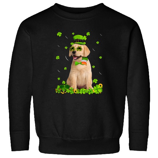 Labrador Lab Dog Funny St Patricks Day Labrador Dog Cute Shamrock Sweatshirts