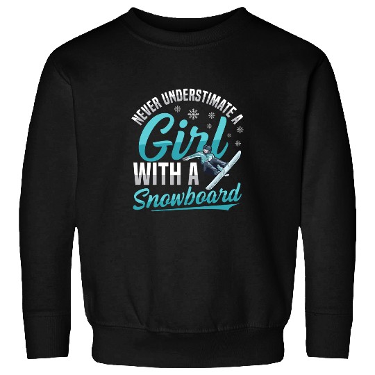Skiing Ski Womens Shredding Snowboarding Quote for a Snowboard Girl Sweatshirts