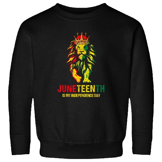 Black History Lion Juneteenth Independence African American Sweatshirts