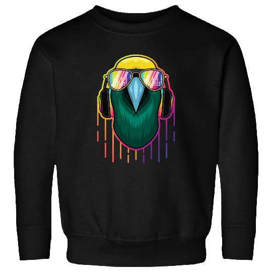 Music Bird of Paradise Dj With Headphones Musical Lovers 420 Sweatshirts