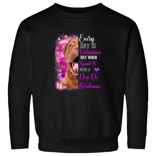 Womens Dog De Bordeaux Mom Funny Valentines Day Dog Lovers Sweatshirts