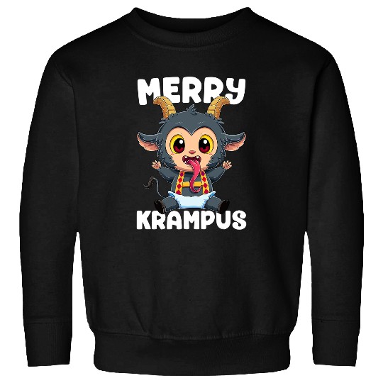 Skeletons Skulls Kawaii Evil Baby Krampus Germanic Christmas Demon Horror 2 Skull Sweatshirts