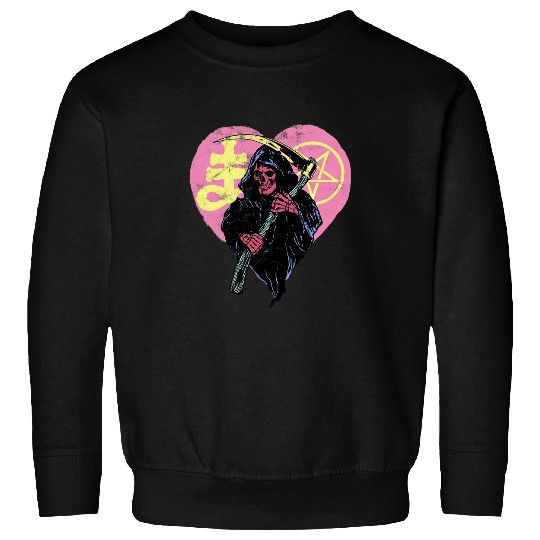Love and Death Pastel Goth Grim Reaper Pentagram Halloween 182 Sweatshirts