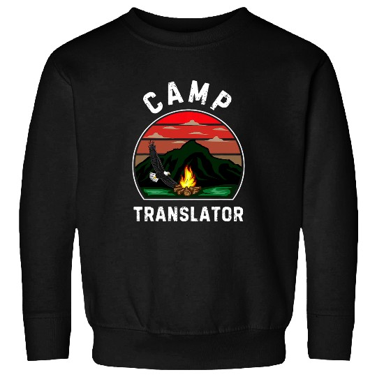 Camp Translator Retro Summer Camper Staff Camping Sweatshirts