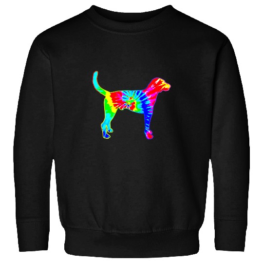 Tie Dye Dog Hippie American Foxhound Dog Sweatshirts