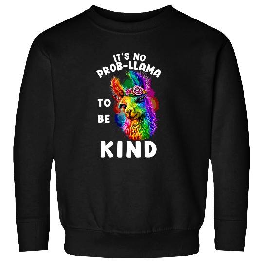 Llama Lover Unity Day Its No ProbLlama Colorfull 27 Sweatshirts