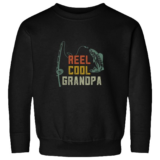 Fishing Mens Reel Cool Grandpa Fishing s Fun Fathers Day Fishermen Fisher Sweatshirts