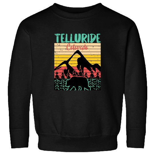 Funny Bear Telluride Mountain Colorado Mountains Bear Trails Cute Bears Sweatshirts