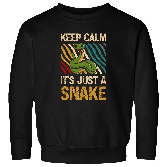 Snake Lover Keep Calm Its Just A Snake Reptile Skin Snakeskin Snake Mom Sweatshirts